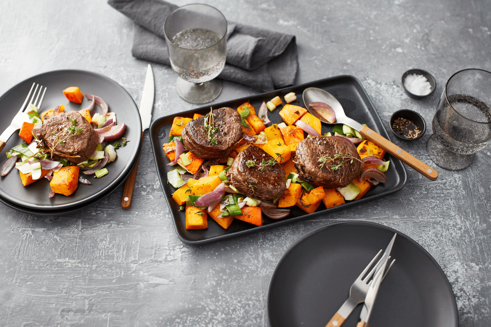 Filetsteaks mit Kürbisgemüse Rezept - REWE.de