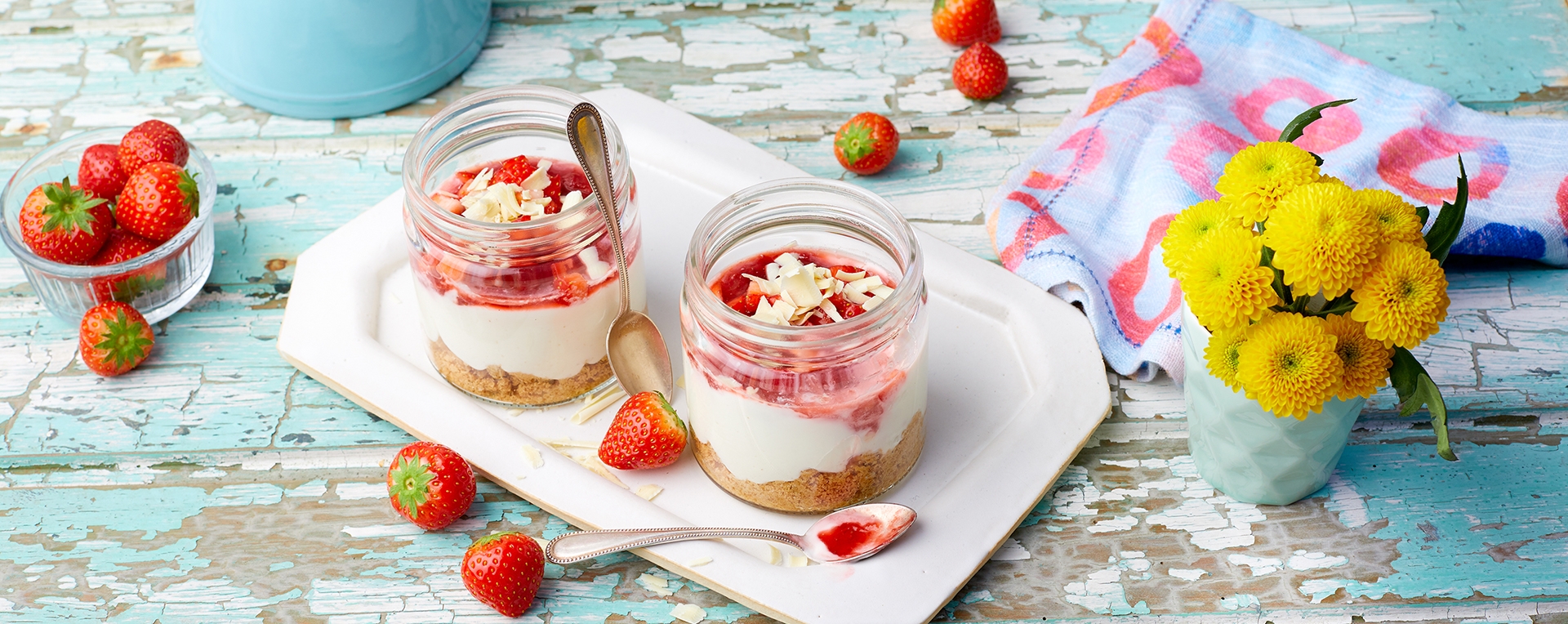 Erdbeer Cheesecake Im Glas Rezept Rewe De